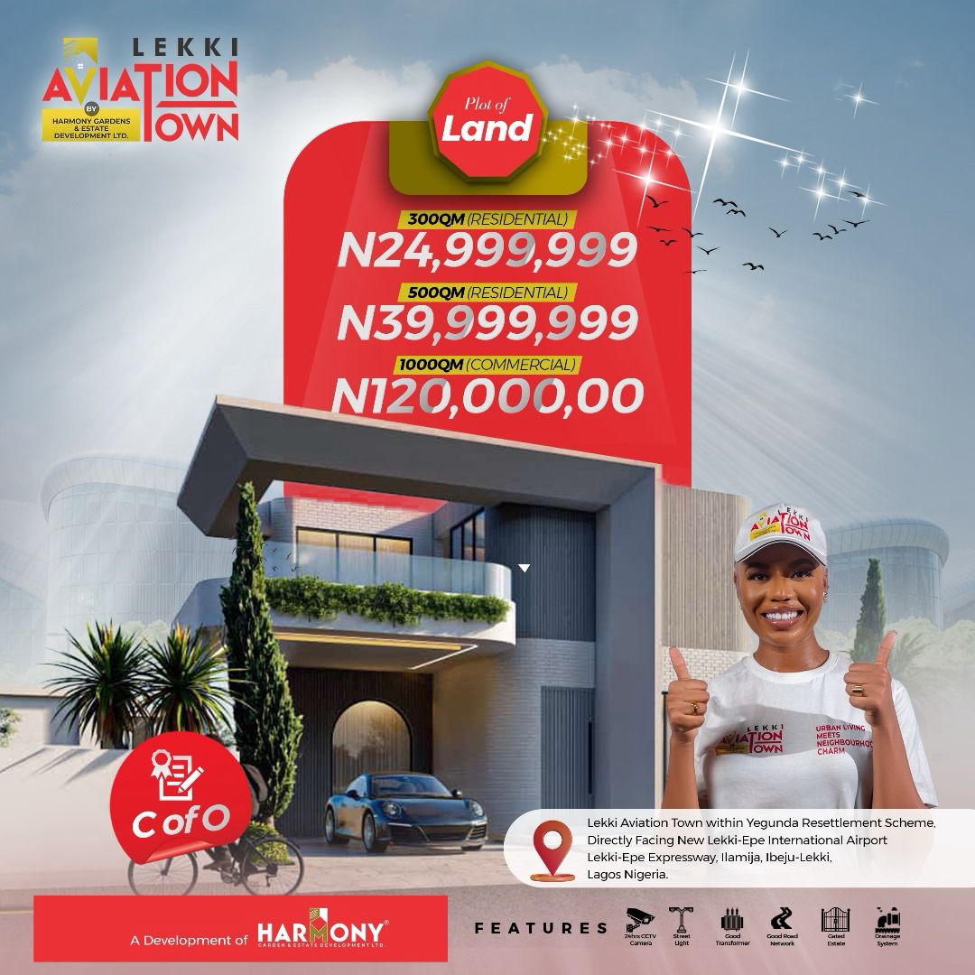 Lekki Aviation Town is a modern estate strategically located along the Lekki Epe Expressway within the prime neighborhood of emerging Lagos state new economy.