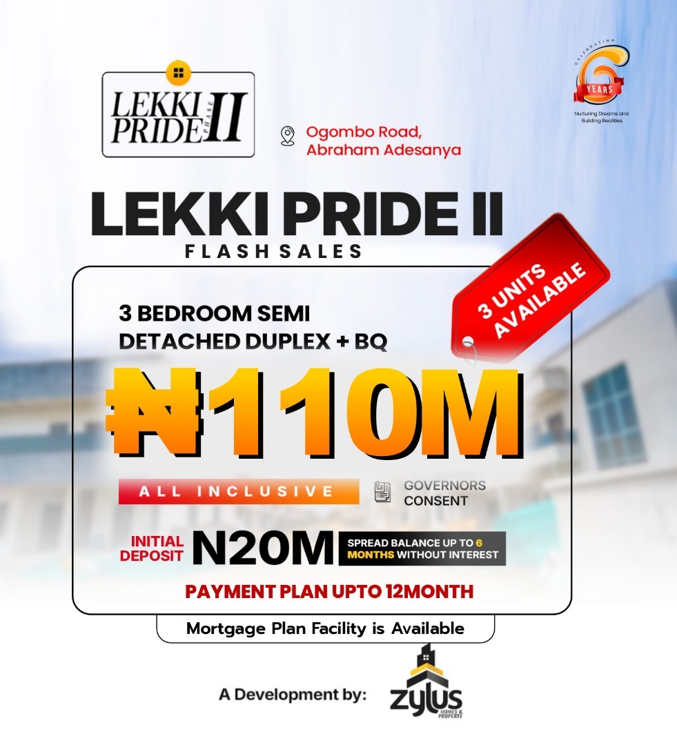 Lekki Pride 2 offers apartments tailored to meet your highest standards, with excellently designed luxury homes, that brings comfort, luxury