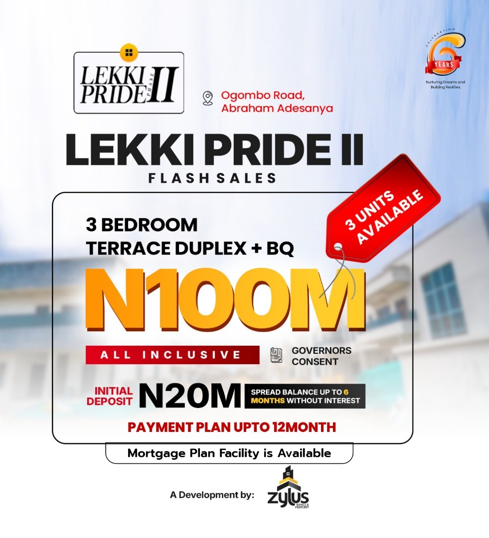 Lekki Pride 2 offers apartments tailored to meet your highest standards, with excellently designed luxury homes, that brings comfort, luxury