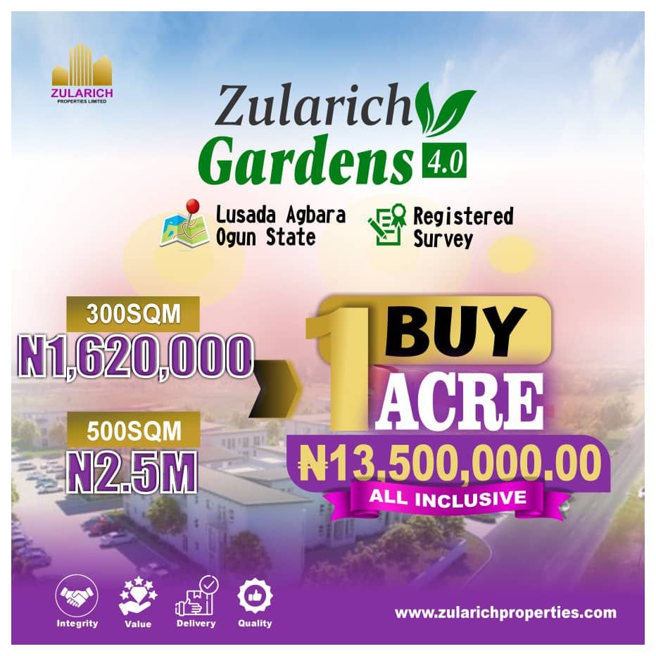 Zularich Garden 4, nestled amidst the vibrant streets of Agbara, offers a peaceful retreat from urban life.