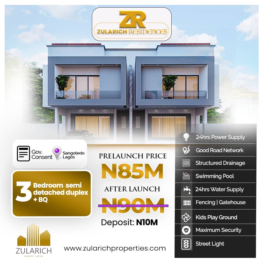 Zularich Residence, nestled amidst the serene landscapes of Sangotedo, Lagos, stands as a testament to architectural brilliance and contemporary luxury