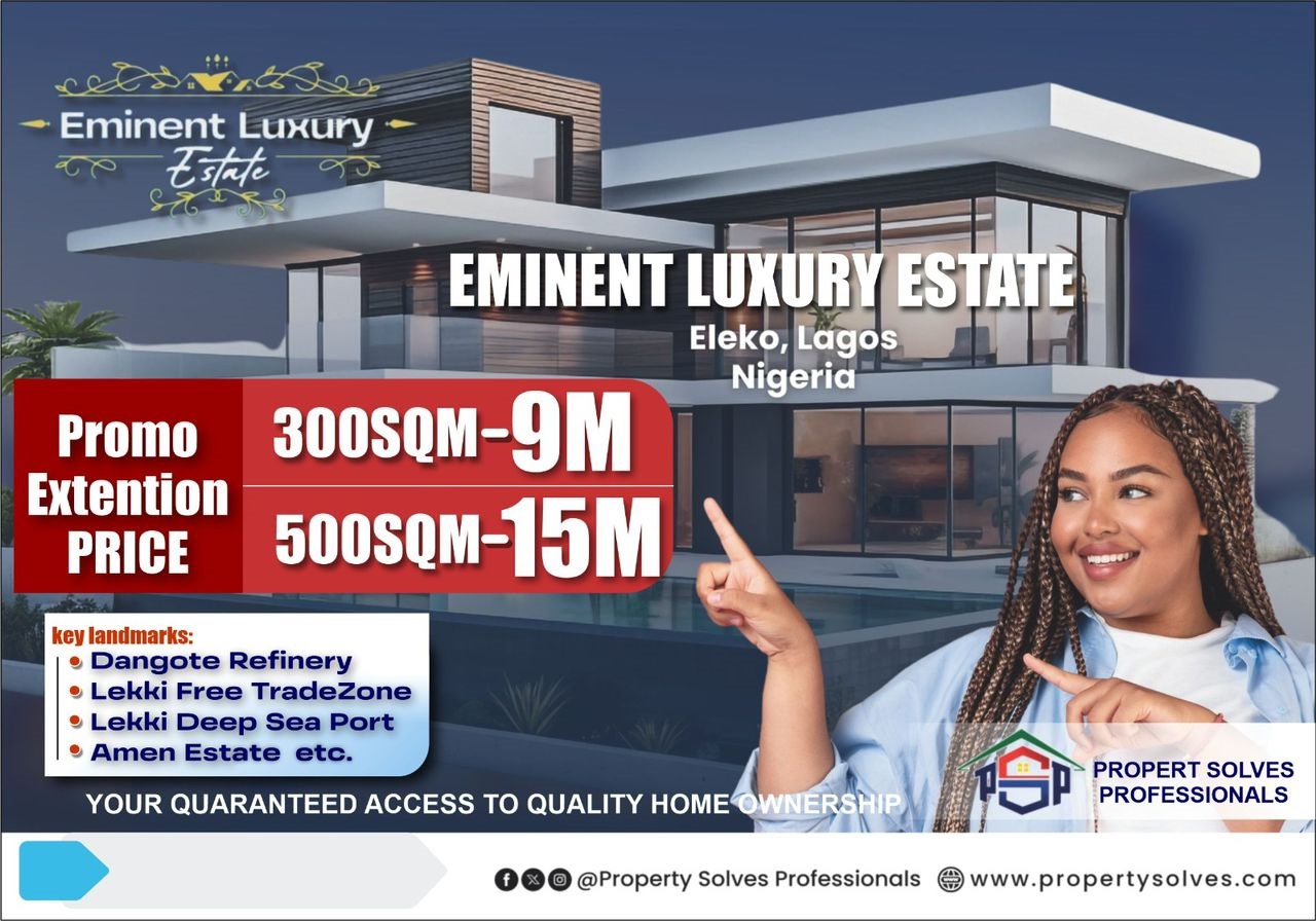 Eminent Luxury Estate isn't just an address, it's an experience. Nestled amidst the serenity of Igando Eleko, this masterpiece offers a fusion of timeless elegance and contemporary living