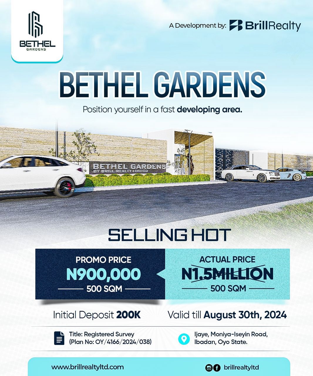 Strategically positioned on Ijaye, Moniya-Iseyin Road, Bethel Gardens boasts convenient access to essential amenities while providing a tranquil escape from the city's hustle and bustle.