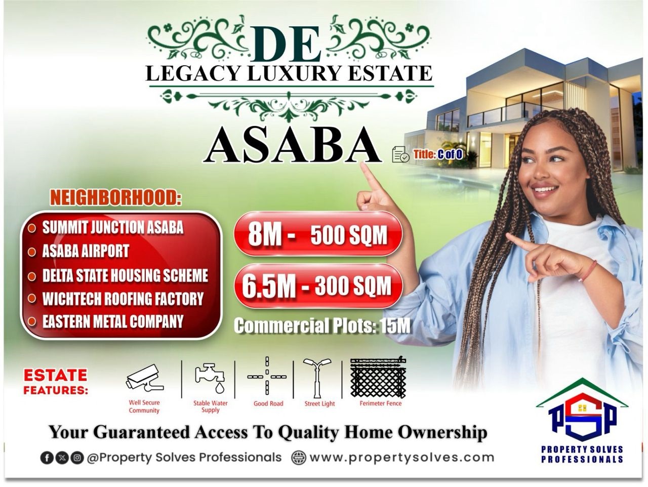 Nestled in the heart of Asaba, De Legacy Luxury Estate offers a serene and upscale lifestyle. With prime location, luxurious amenities, and