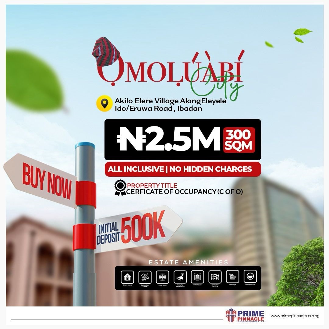 Experience the pinnacle of luxury living at Omoluabi City Estate. Nestled in the heart of Ibadan, this prestigious residential development offers a serene and sophisticated lifestyle.