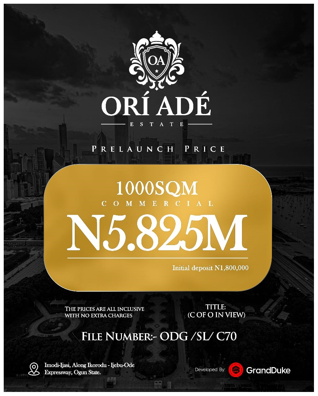 Ori Ade Estate. This exclusive residential haven, nestled in the serene environs of Imodi-Ijasi, Ijebu Ode, Ogun State